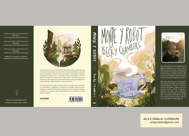 Cubertas Monje y Robot Proxecto persoal para ilustrar Monje y Robot, de Becky Chambers